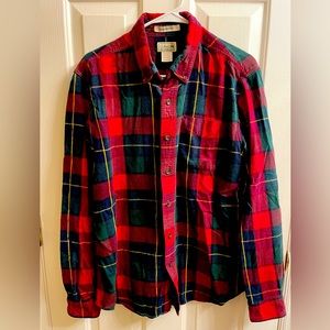 L.L. Bean Scotch Plaid Flannel Mens M Traditional Fit
